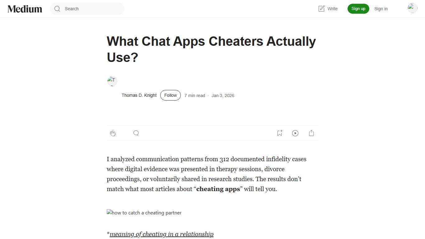What Chat Apps Cheaters Actually Use? by Thomas D. Knight Jan, 2026 Medium